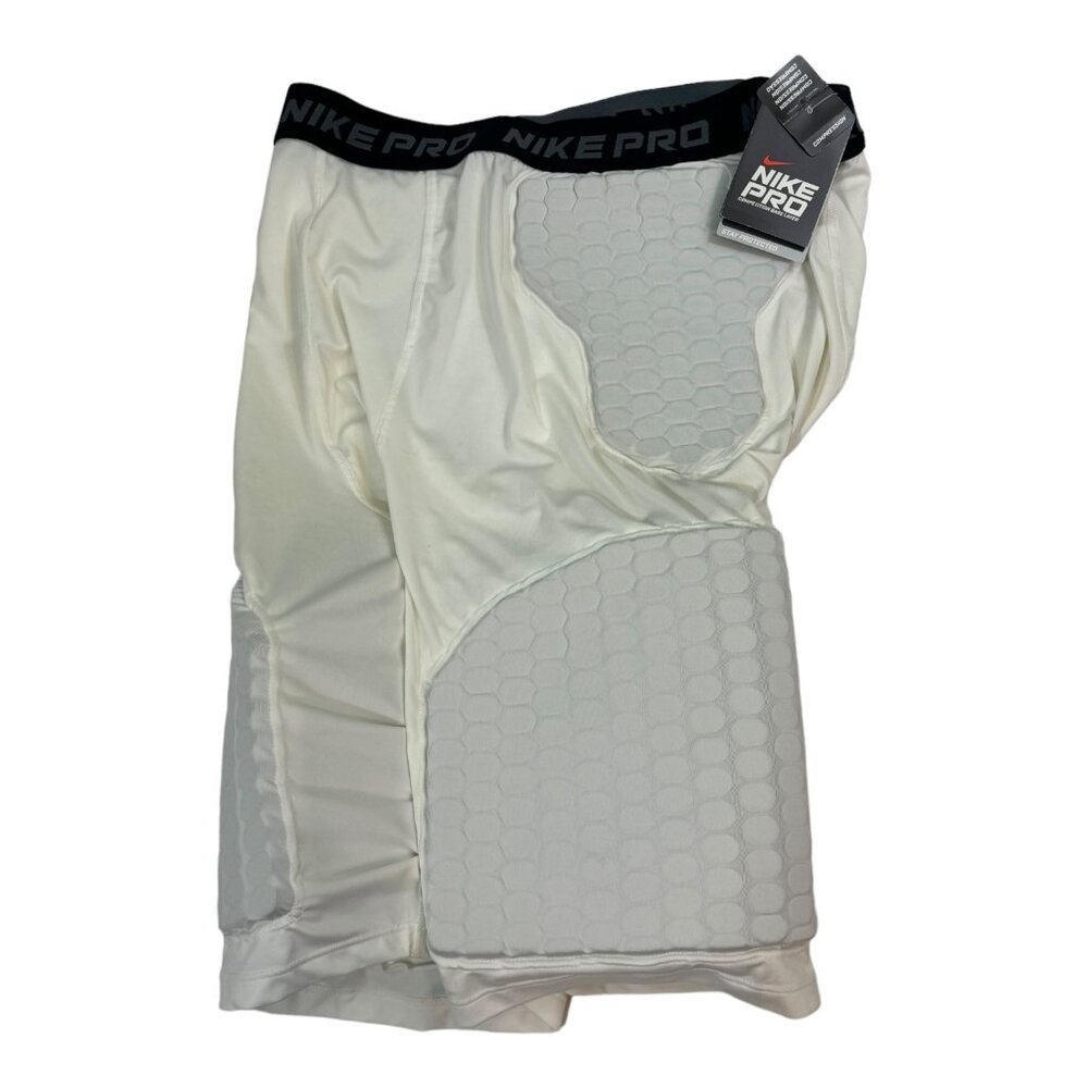 Nike Pro Compression Padded Shorts Men's‎ Size 2XL White Black 373511-100 New